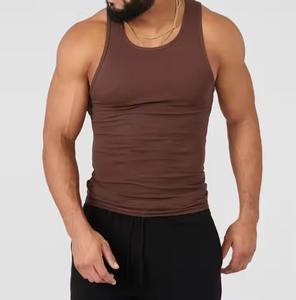 Venta al por mayor de camisetas sin mangas blancas de malla de secado rápido entrenamiento Stringer Fitness gimnasio ropa deportiva para hombres - Product Image 2