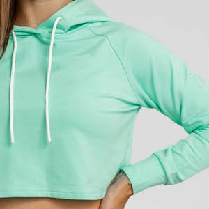 Nouveaux sweats à capuche courts pour femmes, style streetwear, arrivée hiver 2024 2025, légers, 100% polyester, prix bas - Product Image 2