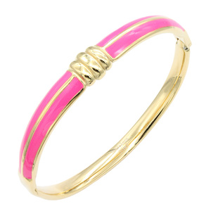 Braccialetti con cerniera in acciaio inossidabile placcato oro colore nero 6mm di larghezza stile alla moda - Product Image 2