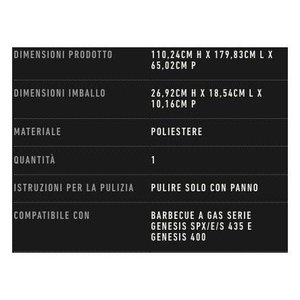 Housse de barbecue noire Genesis II à 4 brûleurs 179,8x65x110,2cm Accessoire 7195 - Product Image 3