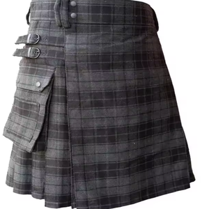 Profesional Bassoon cuero escocés hombres tradicional Highland Kilt 6 yardas tartán - Product Image 4