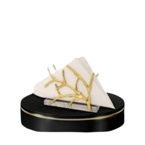 Base en marbre de luxe or corail Design moderne porte-serviettes écologique distributeur de mouchoirs créatif métal mariage élégant table - Product Image 6