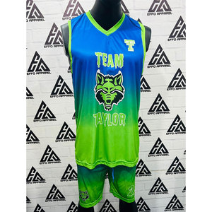 ออกแบบชุดบาสเก็ตบอลของคุณเอง 100% โพลีเอสเตอร์ ระบายอากาศได้ดี สไตล์ล่าสุด ชุดบาสเก็ตบอลคุณภาพดีที่สุด - Product Image 5