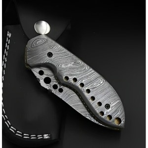 Excelente cuchillo plegable hecho a medida, cuchillo de bolsillo de acero de Damasco hecho a mano, cuchillo de utilidad para uso industrial - Product Image 5