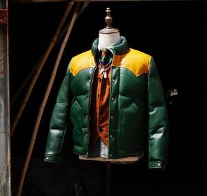 Chaqueta de Cuero de Diseño Premium con Logotipo Personalizado OEM, Chaqueta de Invierno Verde para Hombre, Hecha a Mano con Piel de Oveja Genuina, Elegante y Cálida - Product Image 2