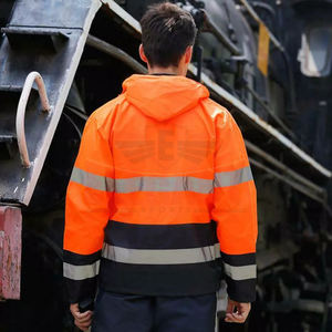 Chaqueta reflectante de construcción para hombre, chaqueta reflectante personalizada de buena calidad, para trabajo y deportes elegantes - Product Image 4