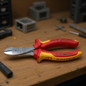 Alicates de Corte Diagonal de Alta Potencia Knipex con Certificación VDE, Recubrimiento de Cromo y Mangos Aislados Multicomponentes - Product Image 3