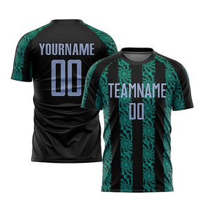 ชุดเสื้อกีฬาผ้าโพลีเอสเตอร์แห้งเร็วชุดเล่นฟุตบอลชุดออกกำลังกายพิมพ์ชื่อเฉพาะเสื้อกางเกงขาสั้นเสื้อเจอร์ซี่แบบมีสไตล์ - Product Image 5
