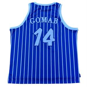 Camiseta de baloncesto a rayas azul-Phi Beta Sigma 100% Malla pesada de poliéster | Logotipos bordados y equipo de fraternidad de costilla de punto - Product Image 2