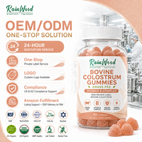 Gummies de colostrum bovin Rainwood OEM à marque privée, nourrissées à l'herbe, enrichies en complexe de vitamine B