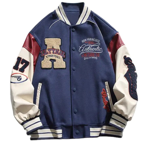 Nouvelle veste d'hiver noire personnalisée veste de baseball extérieure universitaire universitaire pour hommes veste universitaire brodée pour hommes - Product Image 1