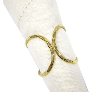 Servilletero de Metal de forma moderna PARA CENA, decoración de fiesta de boda real, forma de plato hecho a mano, chapado en oro con anillo de alta calidad - Product Image 5