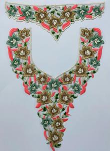 Garniture en dentelle brodée en coton doux pour accessoires vestimentaires Tissu en dentelle brodée guipure de luxe pour vêtements - Product Image 3