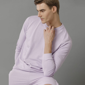 Ensemble short de sport pour homme Sweat-shirt coupe décontractée avec motif contrasté et détails de poche Tissage tricoté et motif imprimé - Product Image 6