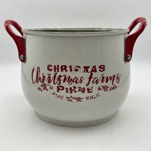 Cesta de maceta de metal Winterbell Grove para árboles de Navidad o plantas, perfecta para decoración de temporada de patio y entorno de jardín encantador - Product Image 2