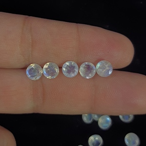 Piedra lunar de arcoíris Natural de 4,5,6,7mm, forma redonda facetada, piedras preciosas semipreciosas para fabricación de joyas al por mayor - Product Image 5