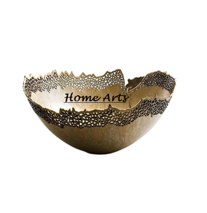 Bol alimentaire en aluminium au design admirable, bol à dessert avec dates dorées de qualité supérieure pour restaurant et usage domestique - Product Image 5