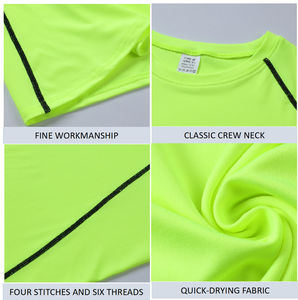 Compression formation t-shirts pour hommes gym entraînement fitness course athlétique couche de base à manches longues respirant séchage rapide - Product Image 4