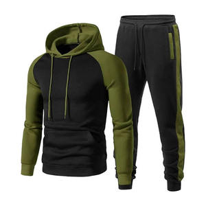 Ensemble de survêtement deux pièces pour homme, en molleton léger, chaud, respirant, à séchage rapide, pantalon de sport, sweat-shirt décontracté pour l'hiver, pour l'extérieur - Product Image 1