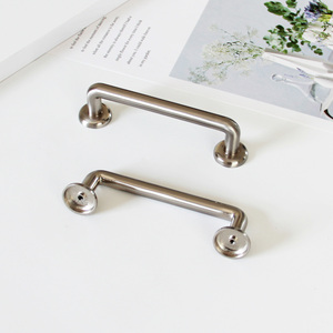 Poignée de traction d'armoire en alliage de zinc Base ronde Style moderne brossé pour tiroir armoire meubles porte poignées d'armoire bon marché - Product Image 3