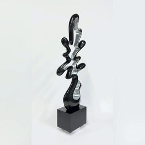 Sculpture en métal au design vintage pour la maison, le bureau ou l'hôtel Décoration de Noël en aluminium Pièce maîtresse de l'Inde Petite taille - Product Image 1