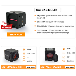 Bajo costo 400-1000nm Imagen infrarroja cercana 4096 40kHz CameraLink Sensor dual RGB + NIR Cámara para agricultura y clasificación <span class=keywords><strong>de</strong></span> alimentos - Product Image 3