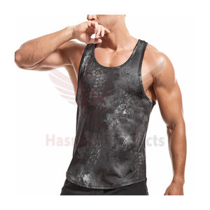 Débardeur Offre Spéciale avec logo personnalisé pour hommes, gilet d'entraînement respirant avec design musculaire décontracté, vêtements de sport de couleur unie - Product Image 3
