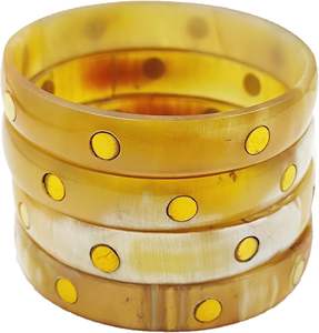 Brazalete de Cuerno de Búfalo Natural Único para Mujer, Nuevo Brazalete de Moda, Pulido en Colores Naturales de Cuerno, Estilo Animal - Product Image 4