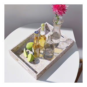 Bandeja de incrustaciones de nácar de Vietnam de alta calidad, bandeja de servicio duradera hecha a mano, respetuosa con el medio ambiente para cocina moderna-SM2002 - Product Image 1