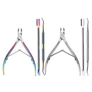Stainless Steel Baby-Friendly Pedicure Manicure <b>Cuticle</b> Nippers <b>Cutter</b> Nail Trimmer Remover Scissors with Wide Jaw Opening - Product Image 1