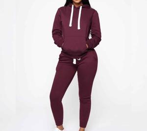 Nouveau hiver femmes survêtement surdimensionné coupe décontractée grande taille survêtement couleur et capuche sur mesure pour des vêtements d'hiver élégants - Product Image 1