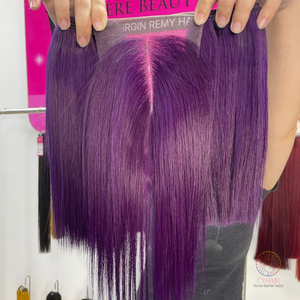 # C17 Color púrpura Sd Bone Straight Hair 100% Vietnamita Virgen Remy Hair Muestra gratis Paquetes de cabello humano al por mayor - Product Image 4