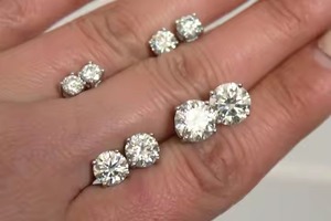 Mozanit küpe (0.1-3 Ct): 14K & 18K altın vida geri/geri itme seçenekleri düğün, gelin ve günlük giyim için mükemmel - Product Image 2