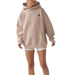 Sweat à capuche en molleton de style vintage pour femme avec nom de marque personnalisé, 100% coton, épaules tombantes, sweat à capuche pour femme, broderie personnalisée - Product Image 5