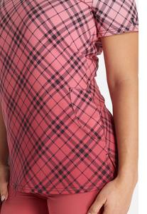 Tenues d'hôpital tricotées personnalisées pour hommes en polyester à imprimé écossais dégradé, faible MOQ, liquidation, ensembles de blouses et pantalons médicaux - Product Image 6