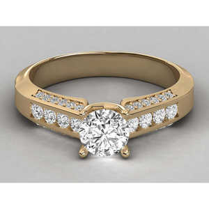 Bague solitaire en or 10 carats pour femmes, diamant cultivé en laboratoire - Product Image 4