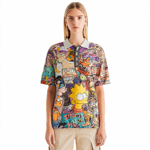 Polos de sublimación de alta calidad para mujer, polo con estampado gráfico personalizado, camisetas polo sublimadas holgadas para exteriores para mujer - Product Image 3