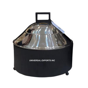 Hotpot de Metal con diseño de hojas, hecha a mano cazuela de excelente calidad, calentador de alimentos de Metal decorativo de forma redonda - Product Image 3