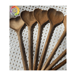 ผู้ผลิตทนทานทําด้วยมือช้อนไม้มินิเป็นมิตรกับสิ่งแวดล้อมช้อนชาไม้ช้อนกาแฟธรรมชาติที่มีด้ามจับสั้น - Product Image 2