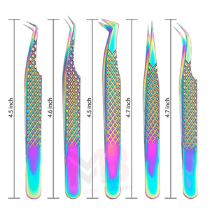 แหนบขนตาสแตนเลสแบบญี่ปุ่นพร้อมปลายแหลมใหม่สำหรับการต่อขนตาฉลากส่วนตัว - Product Image 5