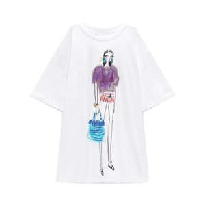 T-shirt en coton à manches courtes à la mode pour femmes Logo personnalisé Nouveau haut uni design pour l'été - Product Image 1