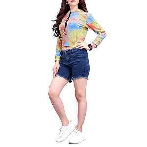 Nueva llegada tinte calidad superior personalizado invierno Crop Top sudaderas con capucha para las mujeres de manga larga con capucha Casual al por mayor de bajo precio Crop 2026 - Product Image 2