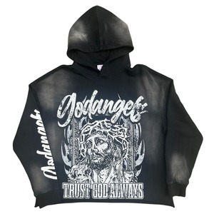 Streetwear personnalisé, pulls à capuche et pantalons évasés, lavage en fondu avec motif sérigraphié, ensemble de survêtement assorti en deux pièces - Product Image 6