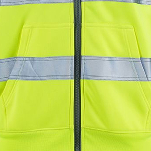 Personalizado OEM Precio de fábrica Ropa DE TRABAJO Alta visibilidad Reflectante Seguridad Sudadera con capucha Hombres Rayas reflectantes Sudaderas con capucha de seguridad - Product Image 6