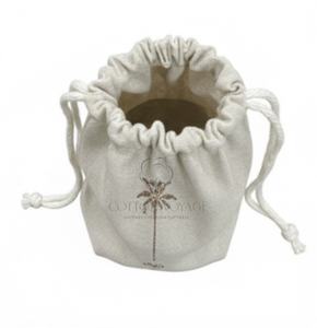 Sacs de courses en coton personnalisés de haute qualité avec cordon de serrage, réutilisables, écologiques, pour supermarché, prix pour cadeaux - Product Image 2