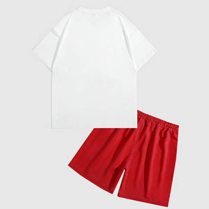 Ensemble short et t-shirt pour homme, style streetwear vintage Y2K, imprimé graphique gothique, motif personnalisé, cordon de serrage - Product Image 2