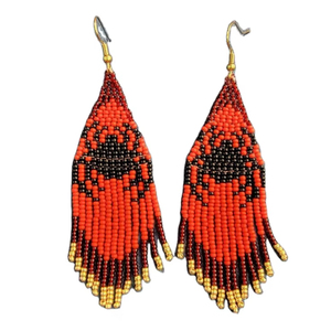 Pendientes colgantes con cuentas de diseñador de tendencias hechos a mano para eventos especiales bordado Diseño de araña de moda para niñas y mujeres - Product Image 1