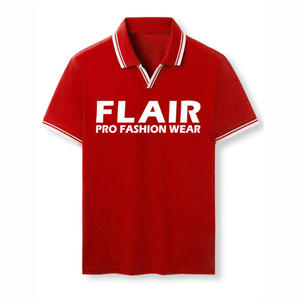 Gran oferta de algodón 100% para hombre, camiseta Polo personalizada de buena calidad, Color sólido, estilo informal, patrón, 180g, tela, peso frontal - Product Image 2