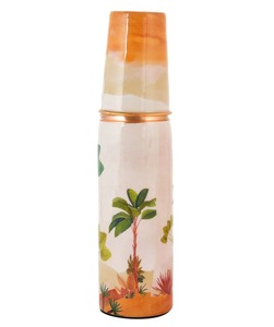 Botella de Agua de Cobre Puro Auténtica con Estampado, 950 ml, con 1 Vaso de 250 ml, Juego de Botella y Vaso de Diseño para Uso en el Hogar y la Oficina - Product Image 4