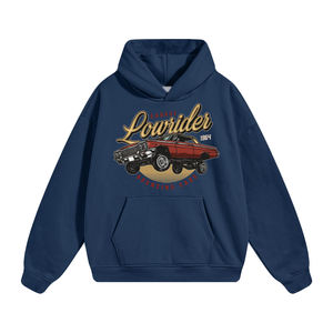 Sudadera con capucha de invierno de talla grande para hombre, forro polar de punto, 100% algodón, color sólido de gran tamaño, fabricante OEM, proveedor de ropa al por mayor - Product Image 6